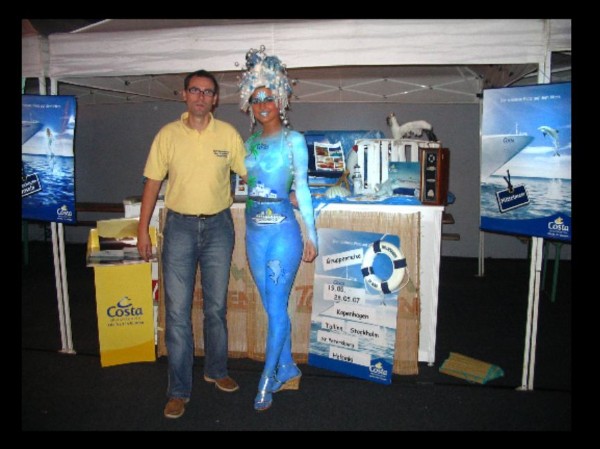 Bodypainting Branding Costa Kreuzfahrten