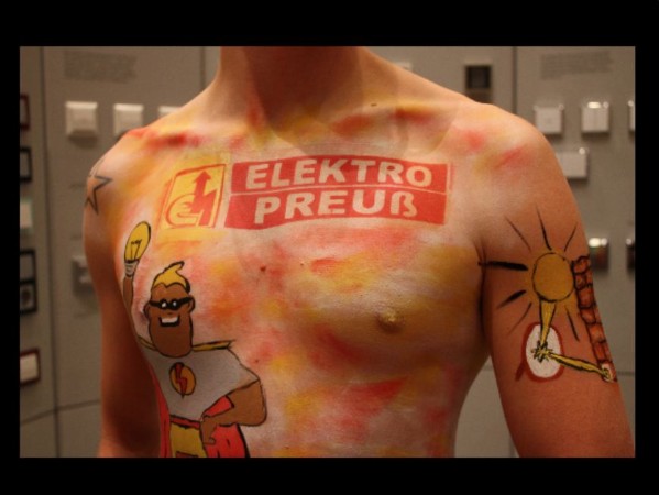 Logo-Werbung-Bodypainting-Schablonen Logo-Werbung-Bodypainting-Schablonen
