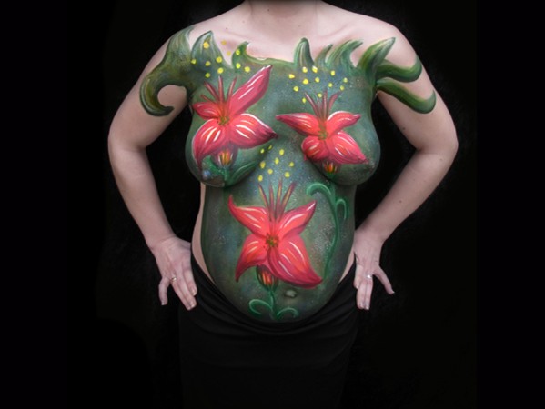 Bellypainting-Bauchbemalung-Blumen Bellypainting-Bauchbemalung-Blumen